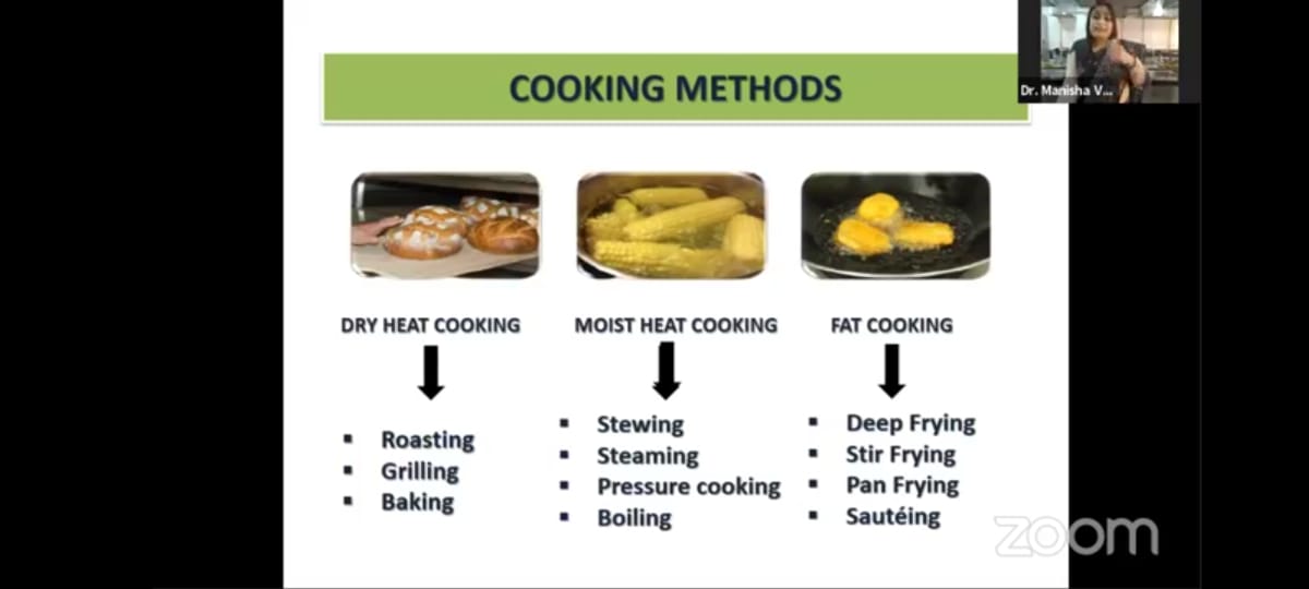 Online Workshop on Healthy Cooking